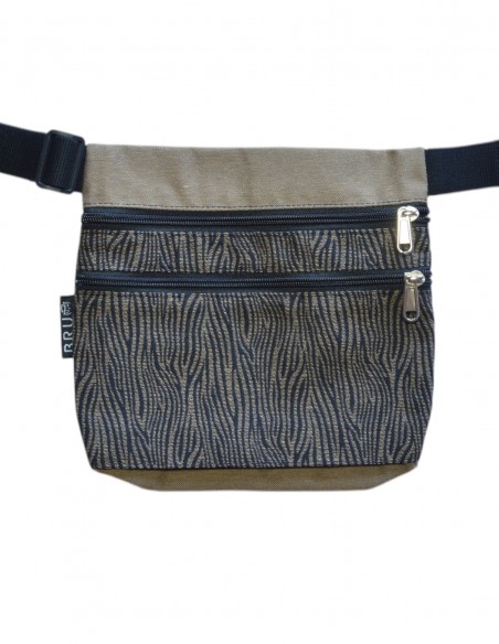 Sac ceinture 3 poches "cebra" beige