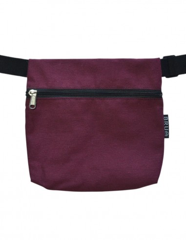 Bag belt 3 pockets burgundy