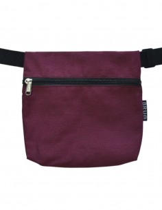 Sac ceinture 3 poches "aves" bordeaux 2