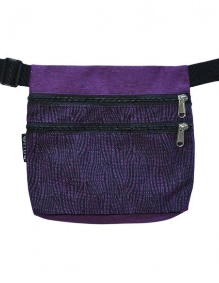 Sac ceinture 3 poches "cebra" lilas