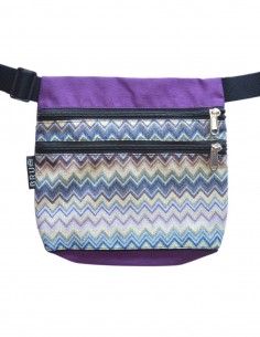 Bag belt 3 pockets "zig zag" lilac