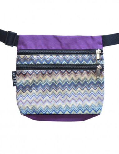 Bag belt 3 pockets "zig zag" lilac