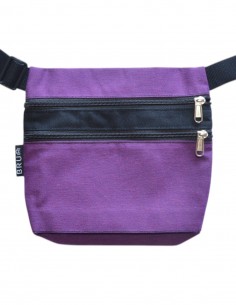 Sac ceinture 3 poches noir lilas