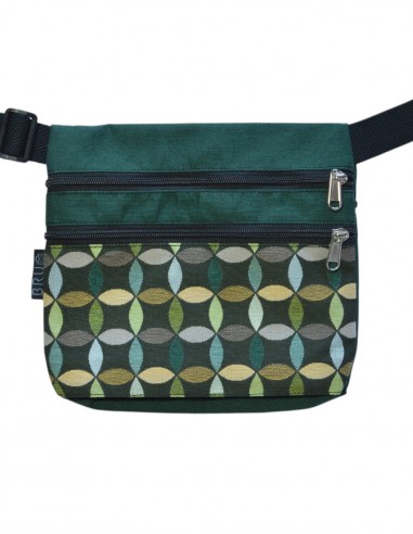 Sac ceinture 3 poches "hojas" vert