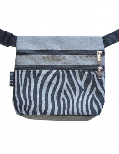 Sac ceinture 3 poches "cebra" gris