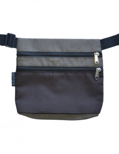 Sac ceinture 3 poches marron taupe