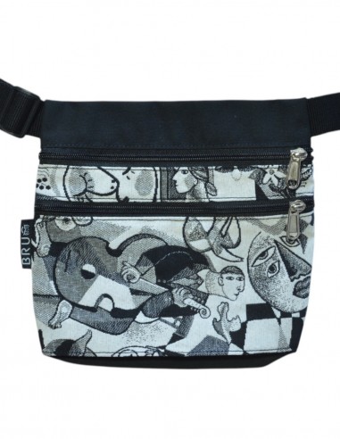 Sac ceinture 3 poches "Picasso" noir