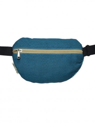 Riñonera bandolera 2 bolsillos étnico azul -...