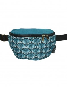 Crossbody belt bag with 2 pockets "abanik" blue