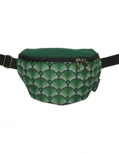 Crossbody belt bag with 2 pockets "abanik" green