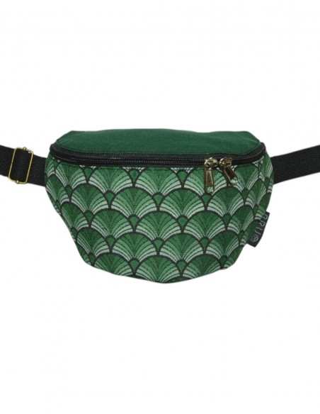 Crossbody belt bag with 2 pockets "abanik" green
