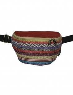 Ronyonera bandolera 2 butxaques "rayas" vermell