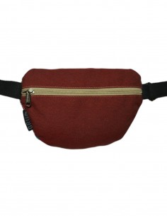 Crossbody belt bag with 2 pockets "rayas" red 2