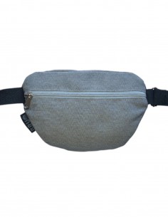Crossbody belt bag with 2 pockets blue grey 2