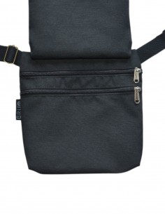Double belt bag 3 pockets black 2