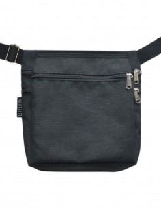 Double belt bag 3 pockets black