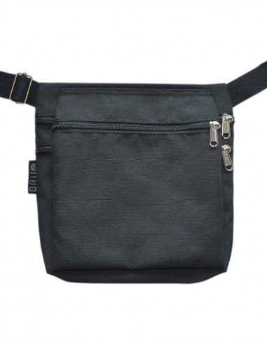 Sac Banane double 3 poches noire