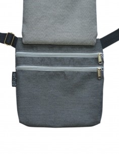 Sac Banane double 3 poches gris 2