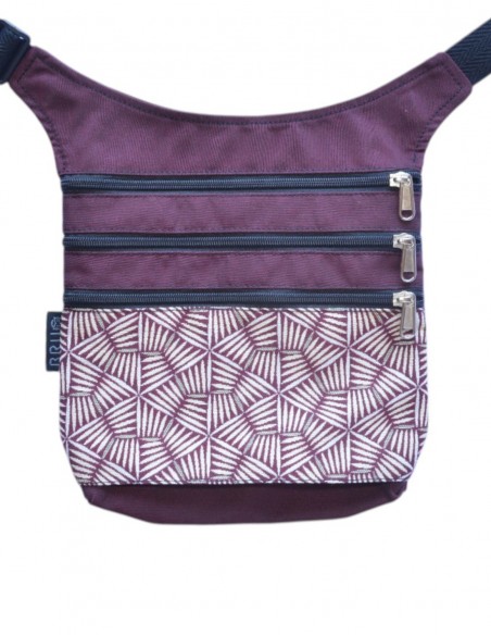 Waist bag 4 pockets, "pali" burgundy – MAUI