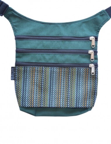 Waist bag 4 pockets, "rayas" green – MAUI