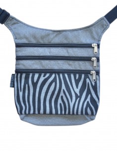 Waist bag 4 pockets, "cebra" light grey – MAUI