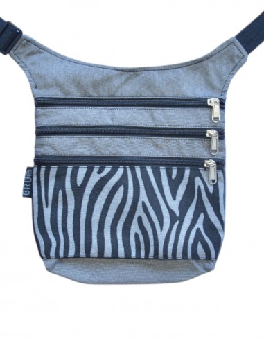 Sac banane 4 poches, "cebra" gris clair – MAUI