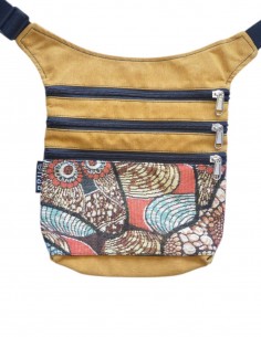 Waist bag 4 pockets, "formas" mustard – MAUI