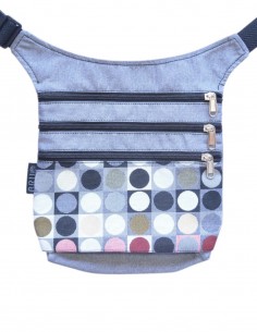 Waist bag 4 pockets, "geo" light grey – MAUI