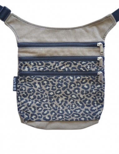 Waist bag 4 pockets, "leopardo" beige – MAUI