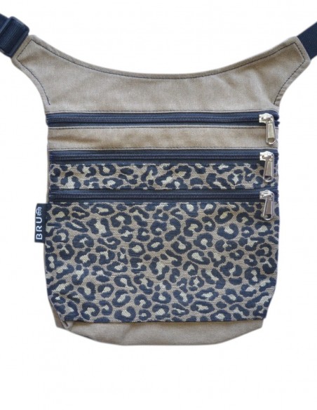 Waist bag 4 pockets, "leopardo" beige – MAUI