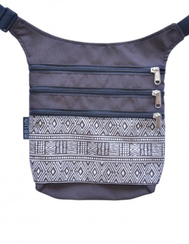 Sac banane 4 poches, "etnic" marro – MAUI