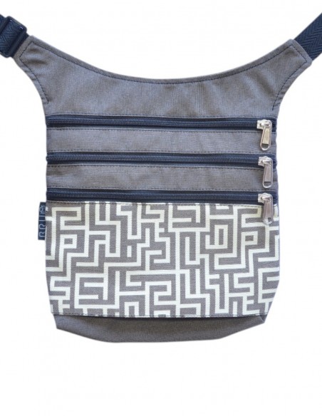 Waist bag 4 pockets, "laberint" taupe – MAUI