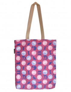 Tote bag "cats" rosa - PATMOS