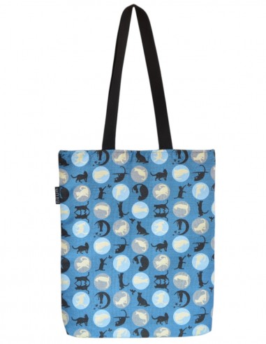Tote bag gatos azul - PATMOS