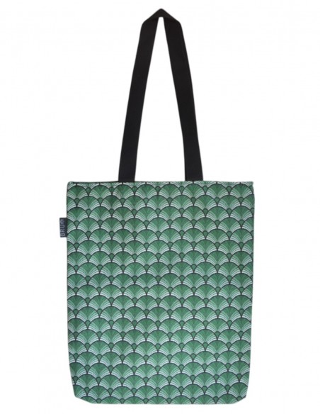 Tote bag abanicos verde - PATMOS