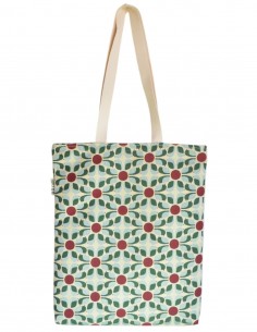 Tote bag "flores" verd - PATMOS