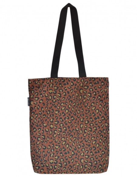 Tote bag "leopard" marron - PATMOS