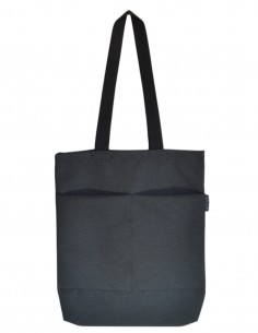 Tote bag amb butxaques negra – CHIPRE