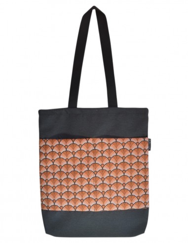 Tote bag avec poches "abanik" orange, noir – CHIPRE