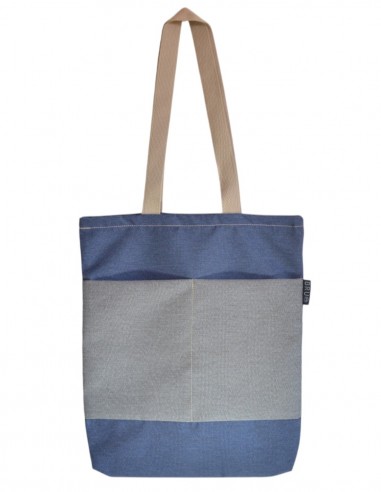 Tote bag avec poches bleu gris – CHIPRE