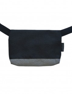 Sac ceinture 1 poche gris noir - TAHITÍ 2