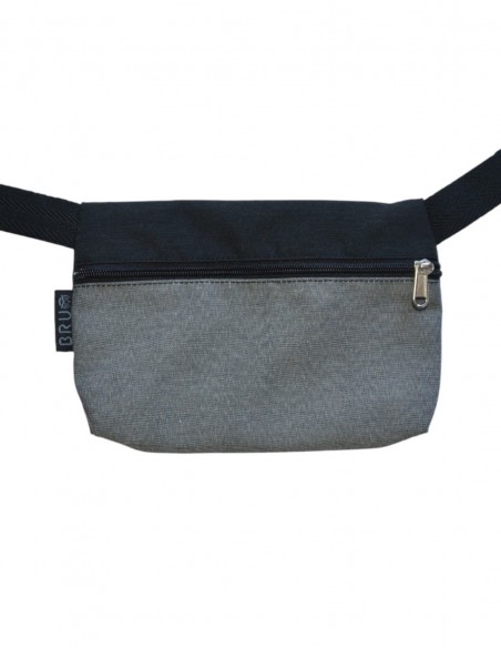 Sac ceinture 1 poche gris noir - TAHITÍ