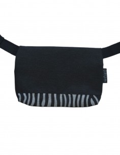 Riñonera 1 bolsillo "cebra" gris negro  - TAHITÍ 2