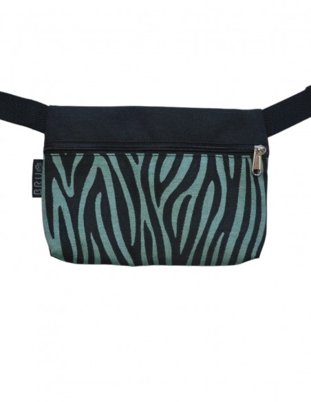 Sac ceinture 1 poche "cebra" vert noir - TAHITÍ