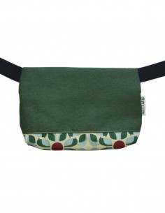 Belt bag 1 pocket "flores" green - TAHITÍ 2