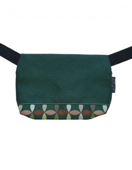 Sac ceinture 1 poche "hojas" vert - TAHITÍ tras