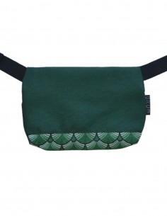 Riñonera 1 bolsillo "abanik" verde - TAHITÍ 2