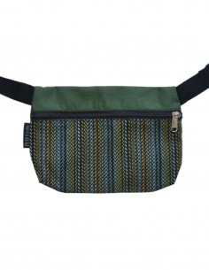 Sac ceinture 1 poche "rayas" vert - TAHITÍ
