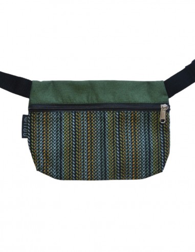 Sac ceinture 1 poche "rayas" vert - TAHITÍ