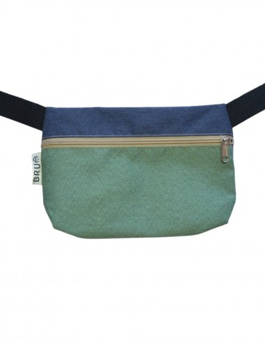 Sac ceinture 1 poche vert bleu - TAHITÍ